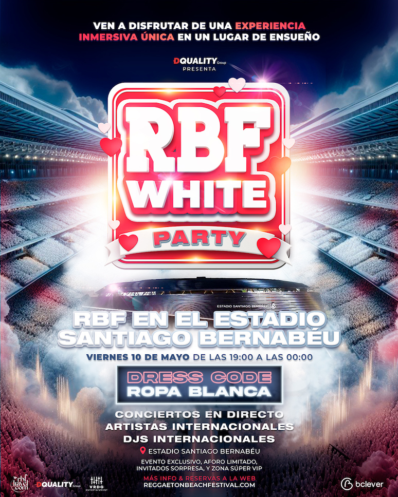 Reggaeton Beach Festival teñirá de blanco el Estadio Santiago Bernabéu en la presentación de su gira de verano 2024